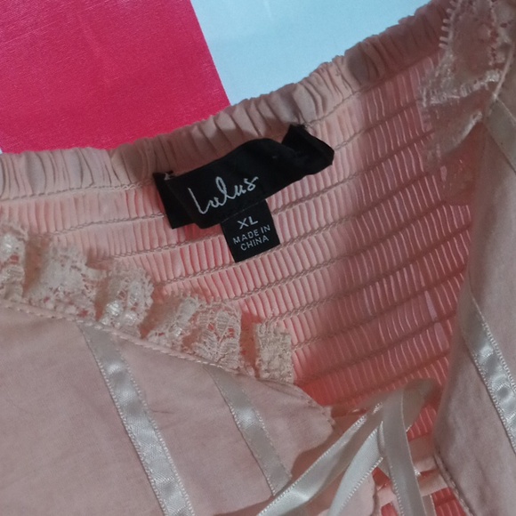 NWT LULU'S PALE BLUSH PINK ROMPER SZ XL - Picture 2 of 4